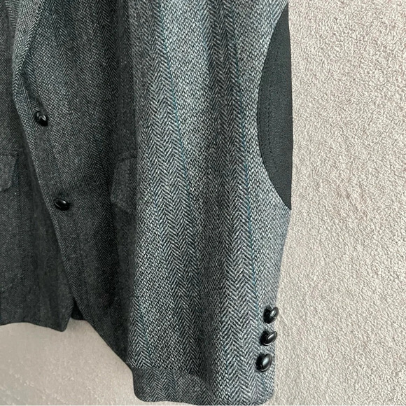 Vintage Pendleton Suede & Tweed Sport Coat/Suit Jacket/Blazer-Gray/Black-Mens 44 - Picture 4 of 12
